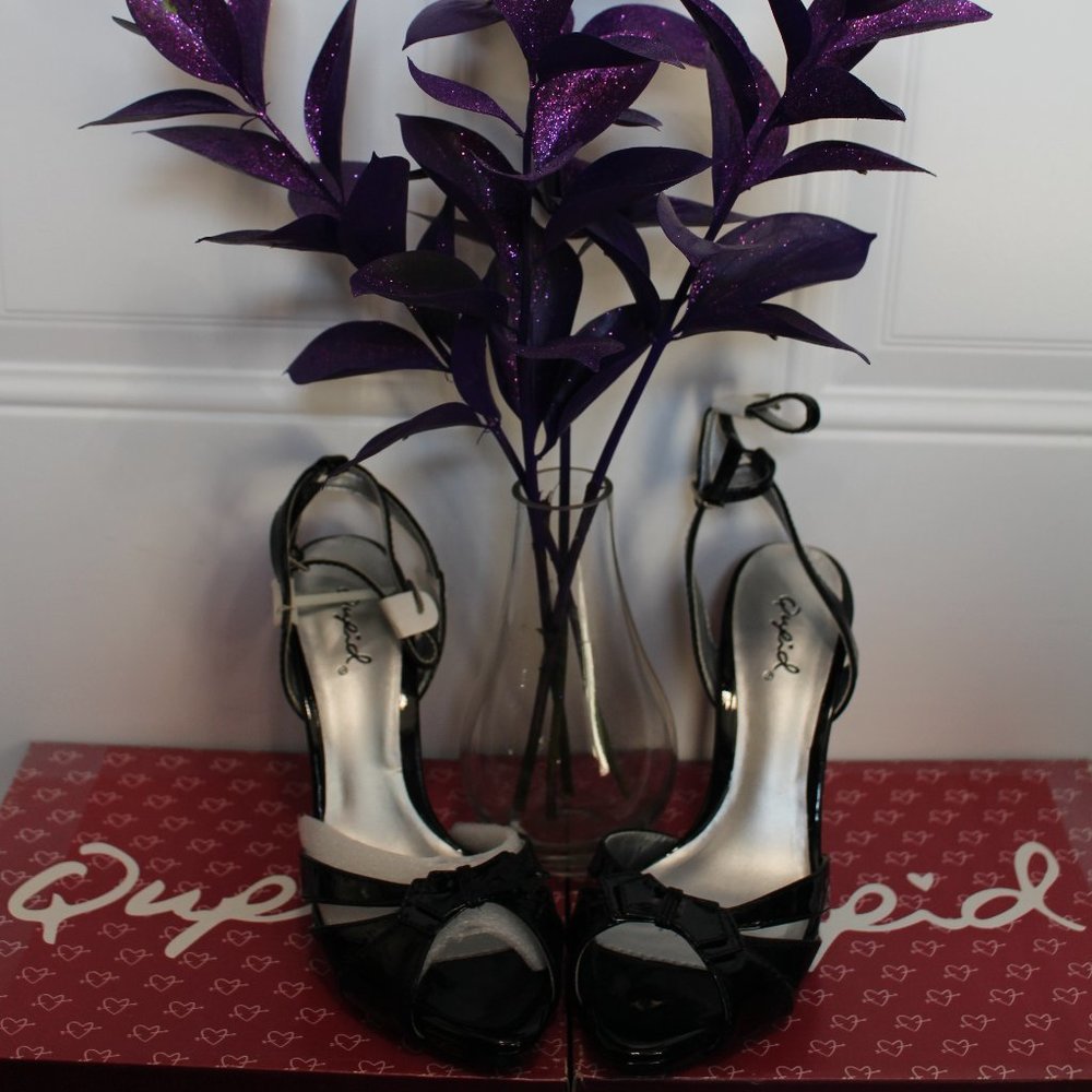Qupid AFFAIR-08 Black High Heel Shoes